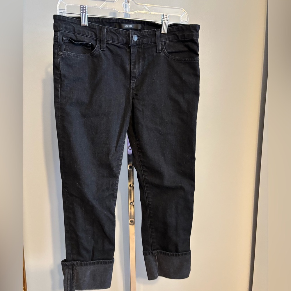 Joe's Jeans‎ Clean 4" Cuff Crop Mid Rise Stretch Denim Pants Kimora 28